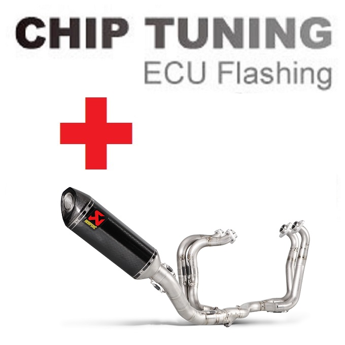 Aprilia RSV4 / Tuono V4 2015-2020 Ajuste de flash ECU de alto desempenho + Akrapovic S-A10E8-RC (estágio 3)