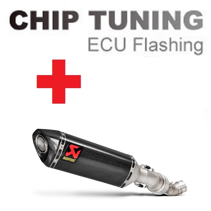 Aprilia RSV4 2015-2016 Ajuste de flash ECU de alto desempenho + Akrapovic S-A10SO7-HRC (estágio 3)