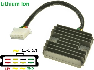 CARR291-LI - Honda CB750A GL1000 GL1100 GL1200 GoldWing MOSFET Spanningsregelaar gelijkrichter - Lithium Ion