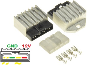 Shindengen SH653-12, SH635-12, SH610-12, SH636A-12, SH580-12 Regulador/Retificador de Tensão MOSFET Moderno + plugue do contador