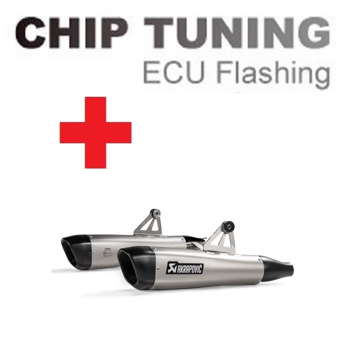 Truimph Bonneville T100 2017-2020 Ajuste de Flash ECU de alto desempenho+Akrapovic S-T12SO4-HCQT (Stage 3)