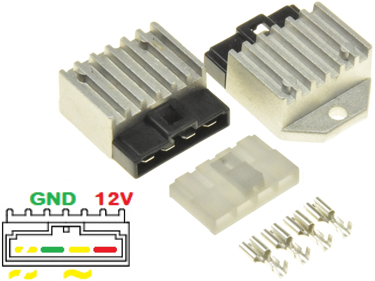 Shindengen SH653-12, SH635-12, SH610-12, SH636A-12, SH580-12 Regulador/Retificador de Tensão MOSFET Moderno + plugue do contador - Clique na Imagem para Fechar